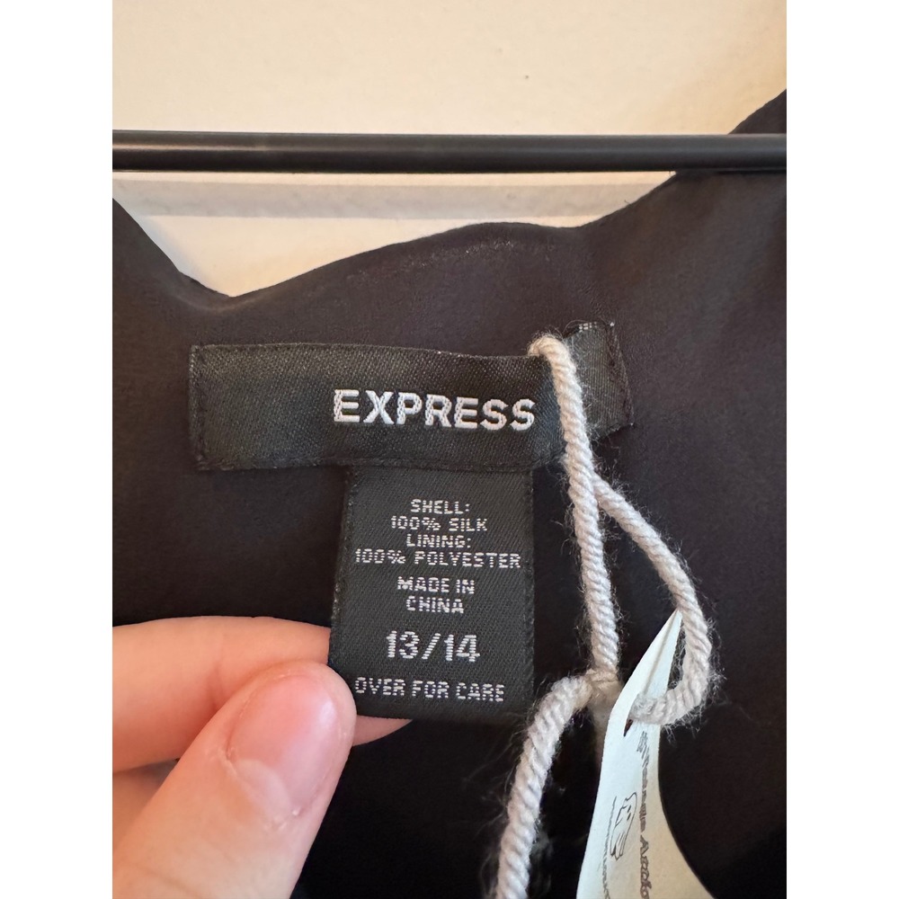 Y2k Black Square Neck Silk Dress - image 3